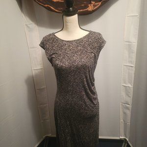Dana Buchman size M, black and tan dress.